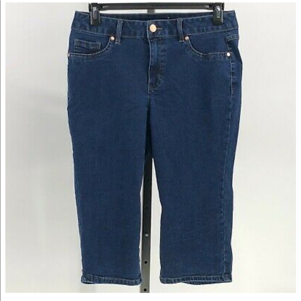 d. jeans capri bermuda length jeans womens plus